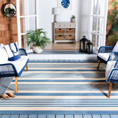 Coastal Striped Indoor/Outdoor Area Rug