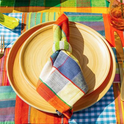 Color Pop Picnic Plaid Cotton Napkin Set of 6