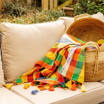 Color Pop Picnic Plaid Cotton Throw
