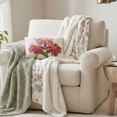 Colorful Coneflowers Hook Pillow