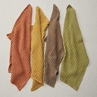 Colors of Fall Waffle Weave Tea Towel set of 4