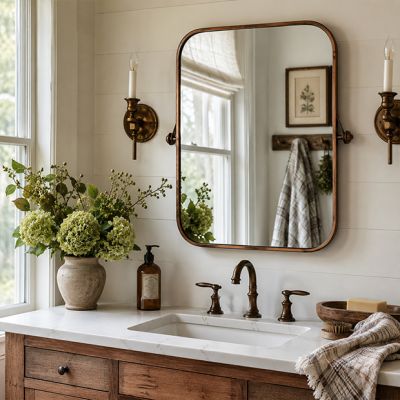 Copper Finish Wall Mirror