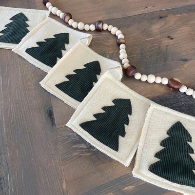 Corduroy Pine Tree Banner Garland