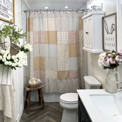 Cottage Charm Patchwork Shower Curtain
