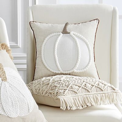 Cottage Farmhouse Fall Accent Pillow Collection Pumpkin