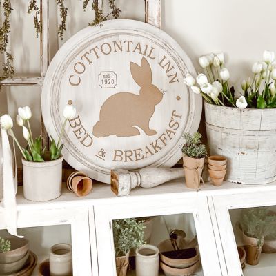 Cottontail Inn Bed & Breakfast Wood Sign