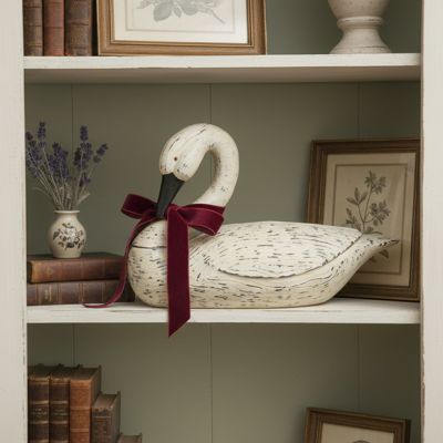 Country Cottage Bent Neck Swan