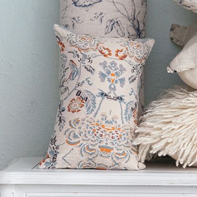 Country Cottage Floral Lumbar Pillow