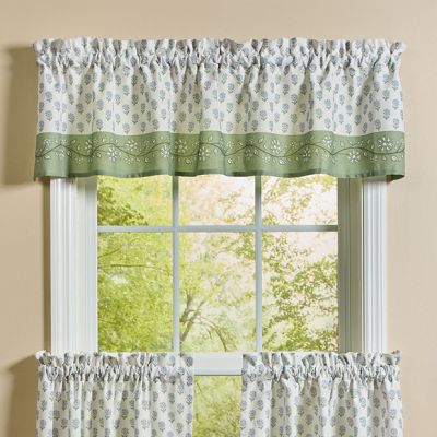 Country Cottage Floral Print Valance Curtain