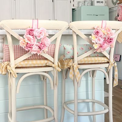 Country Cottage Rattan Seat Bar Stool