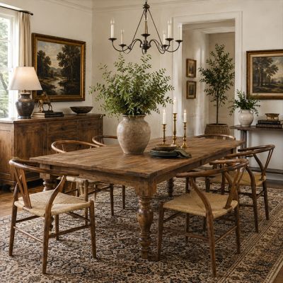 Country Cottage Reclaimed Pine Dining Table