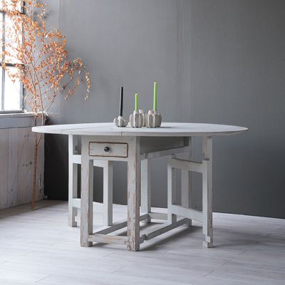 Country Cottage Round Drop Leaf Table