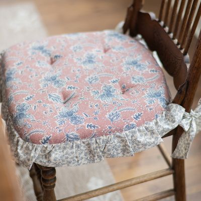 Country Cottage Vintage Floral Chair Cushion