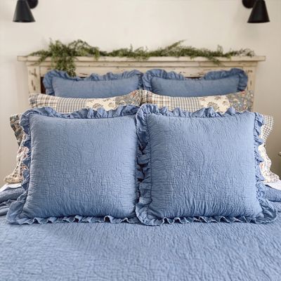 Country Manor Ruffled Stonewashed Euro Sham