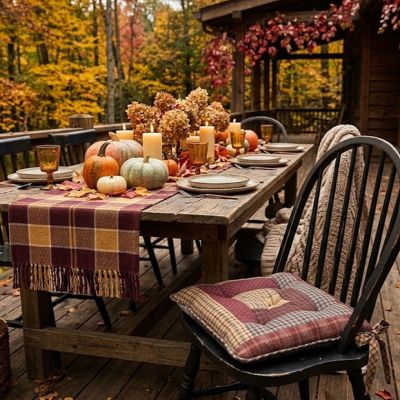 Country Patchwork Chair Cushion