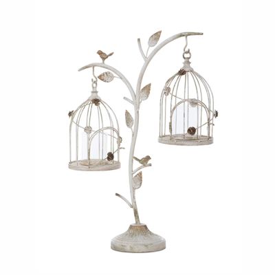 Countryside Chateau Hanging Birdcage Votive Holder