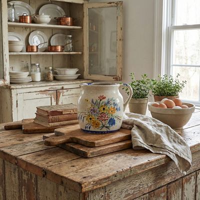 Countryside Floral Terracotta Pitcher