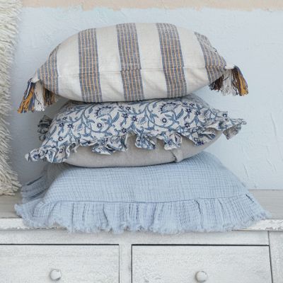 Cozy Accents Ruffle Trim Throw Pillow