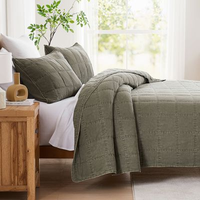 Cozy Classics 3 Piece Stonewashed Cotton Quilt Set