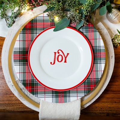 Cozy Farmhouse Tartan Charger Plate