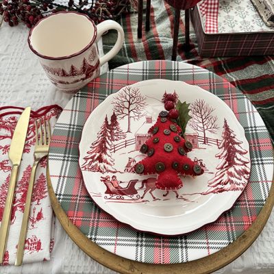 Cozy Farmhouse Tartan Charger Plate