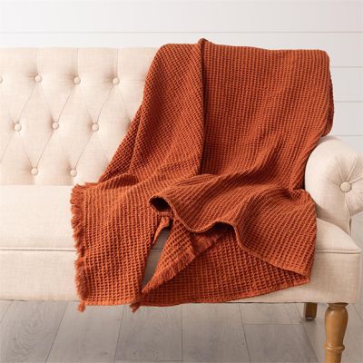 Cozy Waffle Weave Throw Blanket