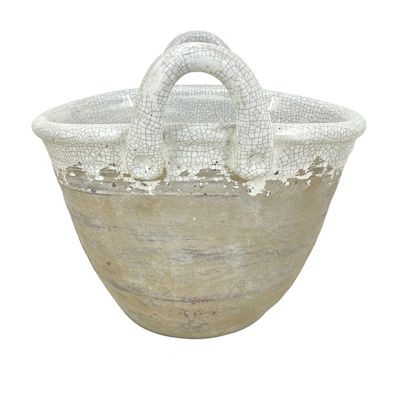 Crackle Glaze French Market Pot