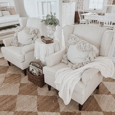 Cream Cotton Slub Pillow