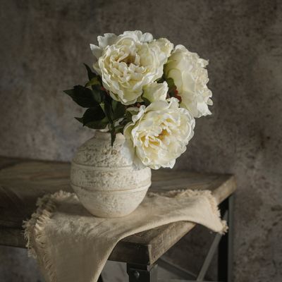Cream Peony Floral Spray
