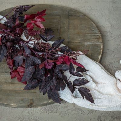 Crimson Berry and Leaf Spray