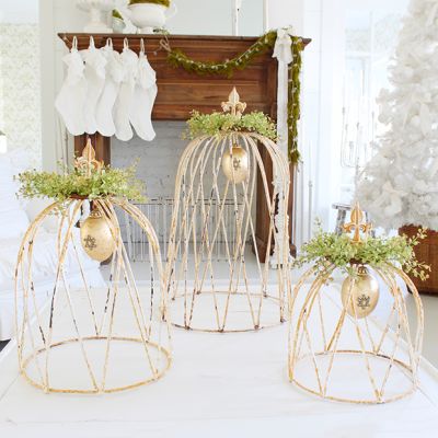 Crown Style Decorative Cloche Set of 3