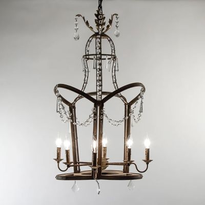 Crystal Garland 6 Light Chandelier