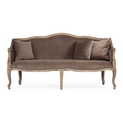 Curved Back Fabric Upholstered Sofa