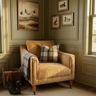 cushioned-camel-arm-chair-with-casters