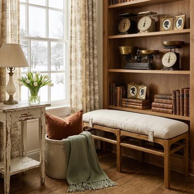 Cushioned Classics Farmhouse Seat Bench