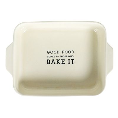 Good Food Comes Stoneware Baking Dish