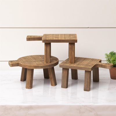 Cutting Board Mini Wooden Riser Set of 3