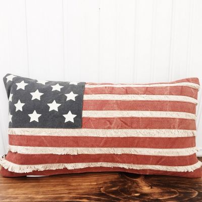 American Flag Throw Pillow