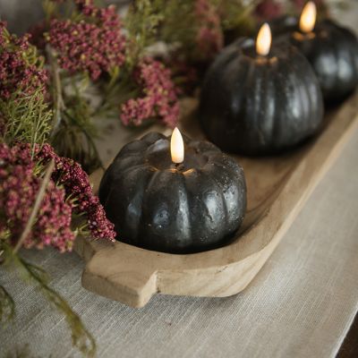 Dark Harvest 3D Flame Pumpkin Candle
