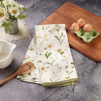 Darling Daisy Lace Kitchen Towel Set of 2