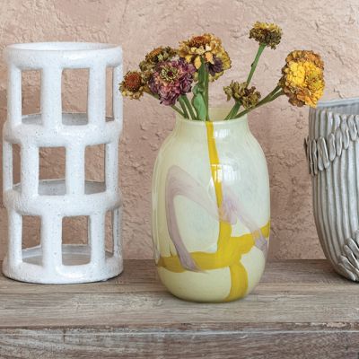 Decorative Abstract Glass Flower Vase