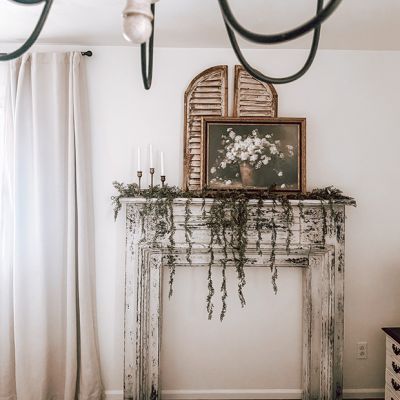 Decorative Aged Mantel