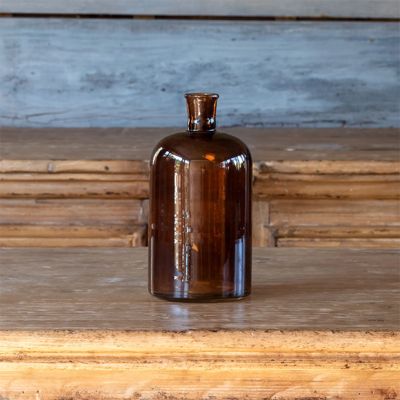Decorative Amber Tonic Bottle 10 Inch