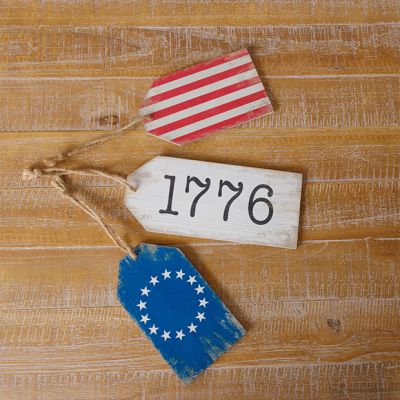 Decorative Americana Rustic Wood Tags Set of 3