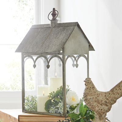 Decorative Antiqued Metal Lantern