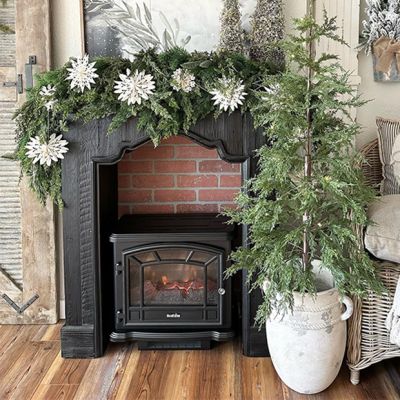 Decorative Black Wood Mantel