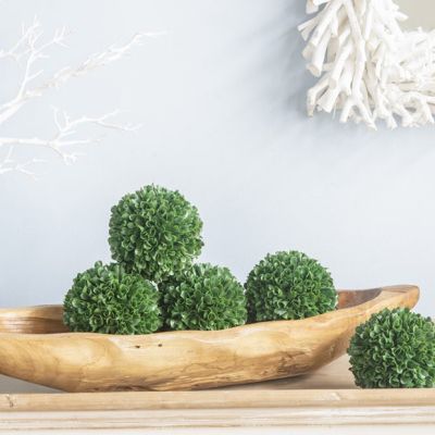 Decorative Boxwood Ball Bowl Fillers Set of 6
