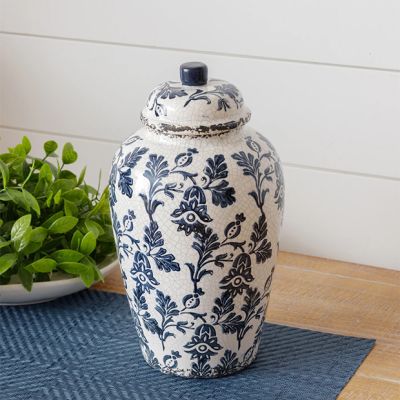 Decorative Ceramic Floral Urn