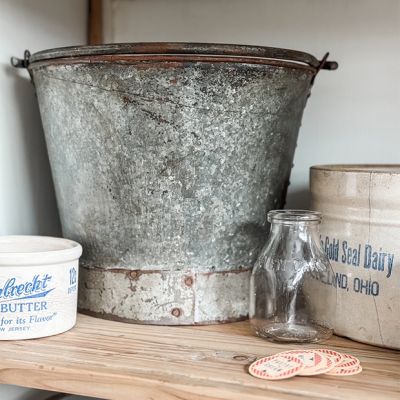 Found Dairy Bucket