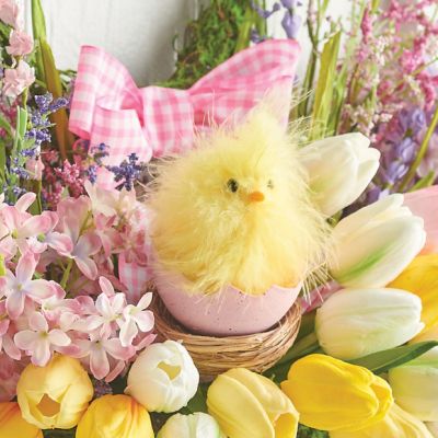 Decorative Hatched Chick Egg In Nest Set of 3